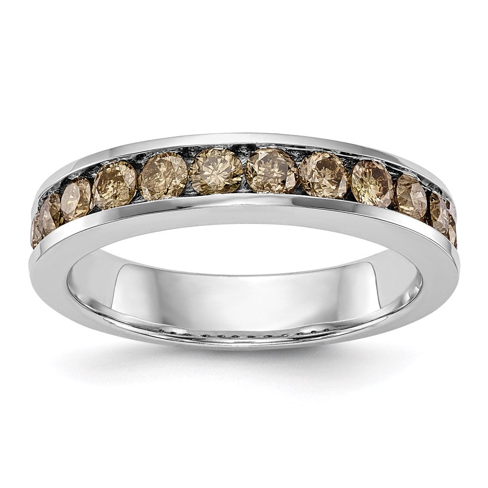 14k White Gold Champagne Diamond Band