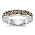 14k White Gold Champagne Diamond Band