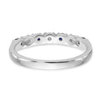 14k White Gold Blue & White Diamond Band
