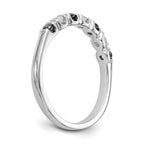 14k White Gold Blue & White Diamond Band