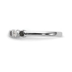14K White Gold Black & White Diamond Band