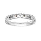 14k White Gold Champagne & White Diamond Band