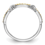 14k White Gold Yellow Diamond Band