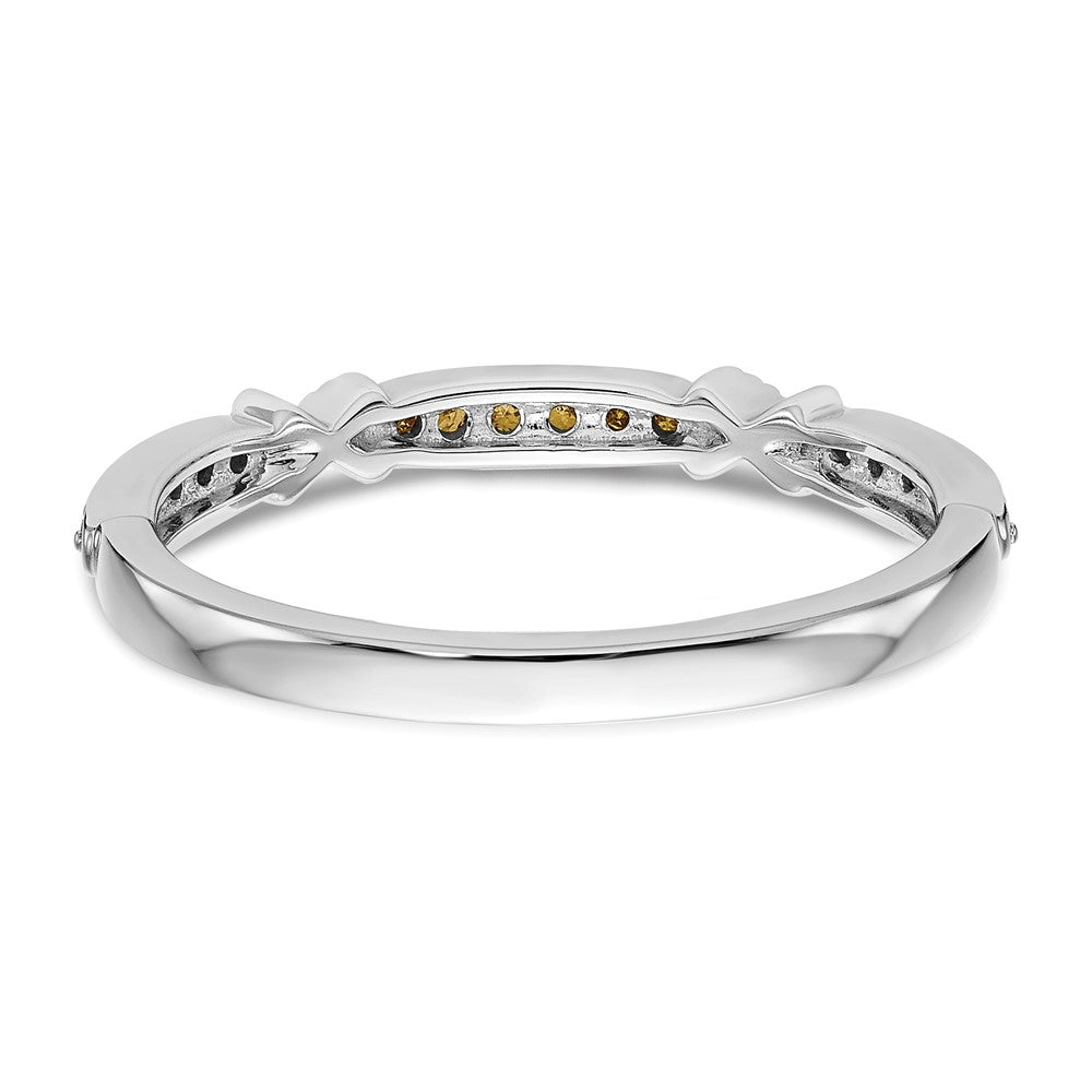 14k White Gold Yellow Diamond Band