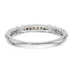 14k White Gold Yellow Diamond Band