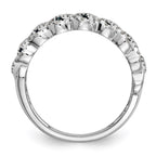 14k White Gold Blue & White Diamond Band