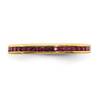 14k Yellow Gold Ruby Complete Channel Band