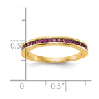14k Yellow Gold Ruby Complete Channel Band