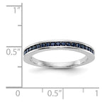14k White Gold Blue Sapphire Complete Channel Band