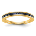 14k Yellow Gold Blue Sapphire Complete Channel Band