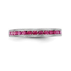 14k White Gold Ruby Complete Channel Band