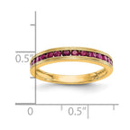 14k Yellow Gold Ruby Complete Channel Band