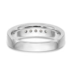 14K White Gold 5-Stone 1/4 carat Diamond Complete Men's Channel Band