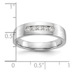14K White Gold 5-Stone 1/4 carat Diamond Complete Men's Channel Band
