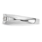 True Origin 14K White Gold Men's 1/3 carat Lab Grown Diamond VS+ F+ Complete Channel Five Stone Band