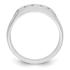 True Origin 14K White Gold Men's 1/2 carat Lab Grown Diamond VS/SI D E F 5 Stone Channel Band