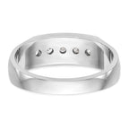 True Origin 14K White Gold Men's 1/2 carat Lab Grown Diamond VS/SI D E F 5 Stone Channel Band