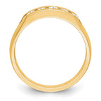 True Origin 14K Men's 1/2 carat Lab Grown Diamond VS/SI D E F 5 Stone Channel Band