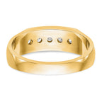 True Origin 14K Men's 1/2 carat Lab Grown Diamond VS/SI D E F 5 Stone Channel Band