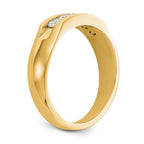 True Origin 14K Men's 1/2 carat Lab Grown Diamond VS/SI D E F 5 Stone Channel Band