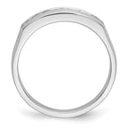 14K White Gold 7-Stone 1/2 carat Diamond Complete Men's Channel Band