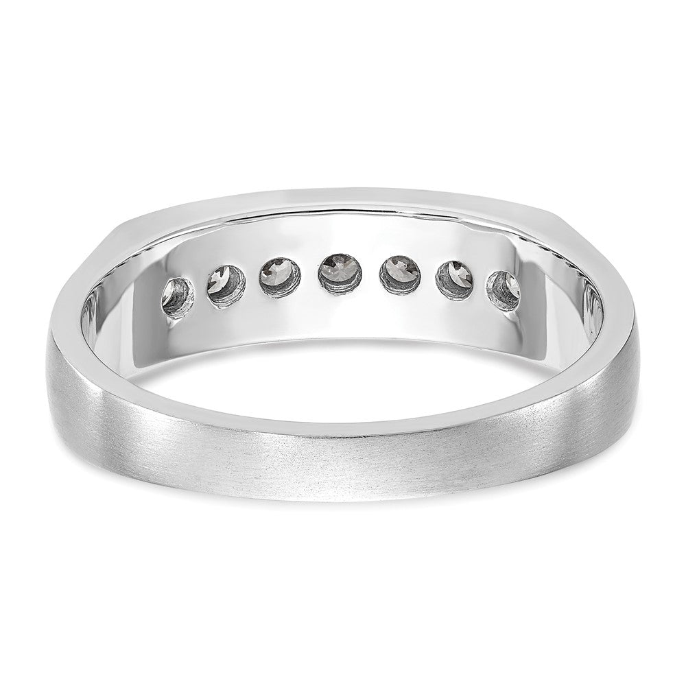True Origin 14K White Gold Men's 1/2 carat Lab Grown Diamond VS+ F+ Complete Channel Band