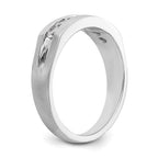 True Origin 14K White Gold Men's 1/2 carat Lab Grown Diamond VS+ F+ Complete Channel Band