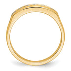 True Origin 14K Yellow Gold Men's 1/2 carat Lab Grown Diamond VS+ F+ Complete Channel Band