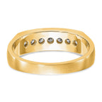 True Origin 14K Yellow Gold Men's 1/2 carat Lab Grown Diamond VS+ F+ Complete Channel Band