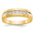 True Origin 14K Yellow Gold Men's 1/2 carat Lab Grown Diamond VS+ F+ Complete Channel Band