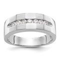 IBGoodman 14k White Gold 1/3 carat Lab Grown Diamond VS/SI+ G+ Complete Men's Band