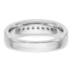 True Origin 14K White Gold Men's 1/3 carat Lab Grown Diamond VS+ F+ Complete Channel Band