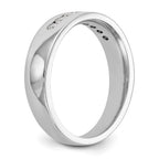 True Origin 14K White Gold Men's 1/3 carat Lab Grown Diamond VS+ F+ Complete Channel Band