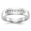 True Origin 14K White Gold Men's 1/3 carat Lab Grown Diamond VS+ F+ Complete Channel Band