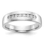 True Origin 14K White Gold Men's 1/3 carat Lab Grown Diamond VS+ F+ Complete Channel Band