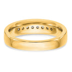 True Origin 14K Yellow Gold Men's 1/3 carat Lab Grown Diamond VS+ F+ Complete Channel Band