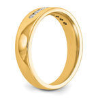 True Origin 14K Yellow Gold Men's 1/3 carat Lab Grown Diamond VS+ F+ Complete Channel Band