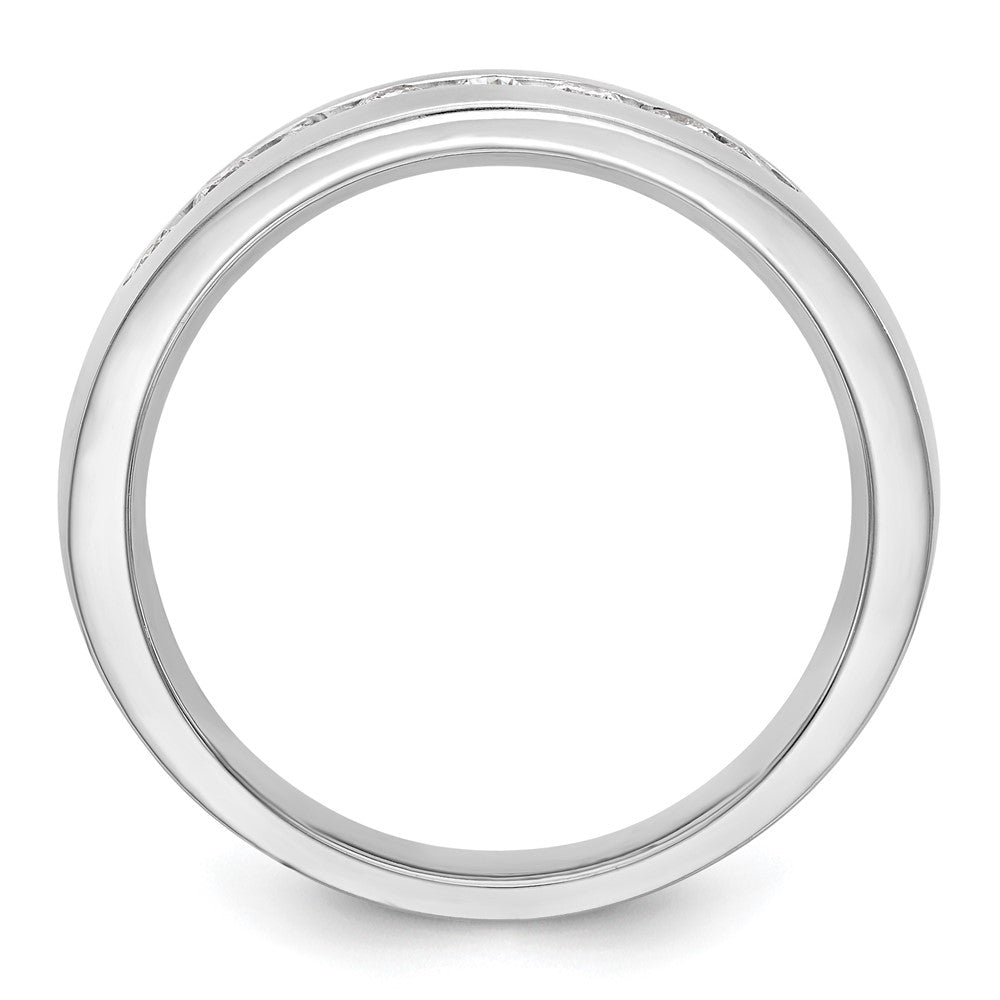 14K White Gold 8-Stone 1/2 carat Diamond Complete Men's Channel Band