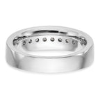 True Origin 14K White Gold Men's 1/2 carat Lab Grown Diamond VS+ F+ Complete Channel Band