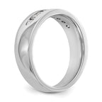 True Origin 14K White Gold Men's 1/2 carat Lab Grown Diamond VS+ F+ Complete Channel Band