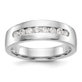 14K White Gold 8-Stone 1/2 carat Diamond Complete Men's Channel Band