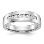 14K White Gold 8-Stone 1/2 carat Diamond Complete Men's Channel Band