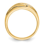 14K Yellow Gold Diamond Men's Band