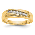 14K Yellow Gold Diamond Men's Band