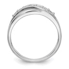 IBGoodman 14k White Gold 1/2 carat Lab Grown Diamond VS/SI+ G+ Seven Stone Complete Men's Ring
