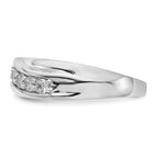 IBGoodman 14k White Gold 1/2 carat Lab Grown Diamond VS/SI+ G+ Seven Stone Complete Men's Ring