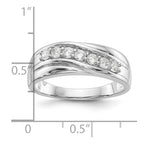 14K White Gold 7-Stone 1/2 carat Diamond Complete Men's Band