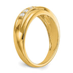 14K Yellow Gold 7-Stone 1/2 carat Diamond Complete Men's Band