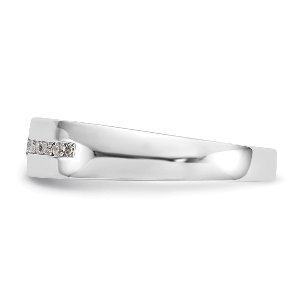 14K White Gold 1/4 carat Diamond Complete Men's Channel Band