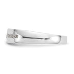 14K White Gold 1/4 carat Diamond Complete Men's Channel Band